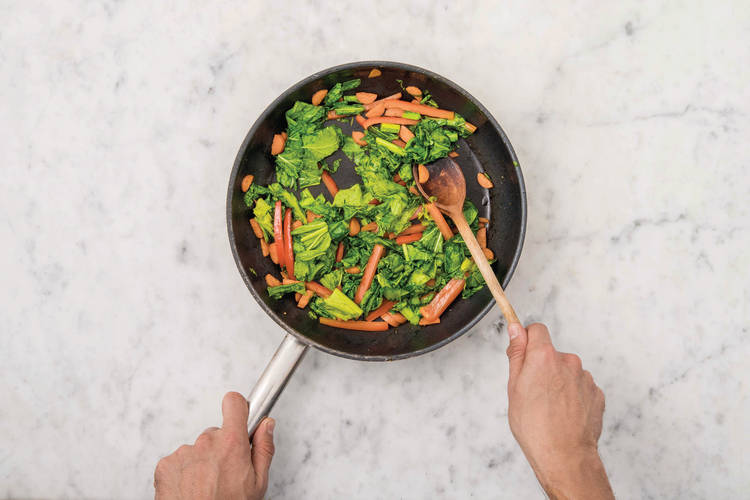 Cook the veggies