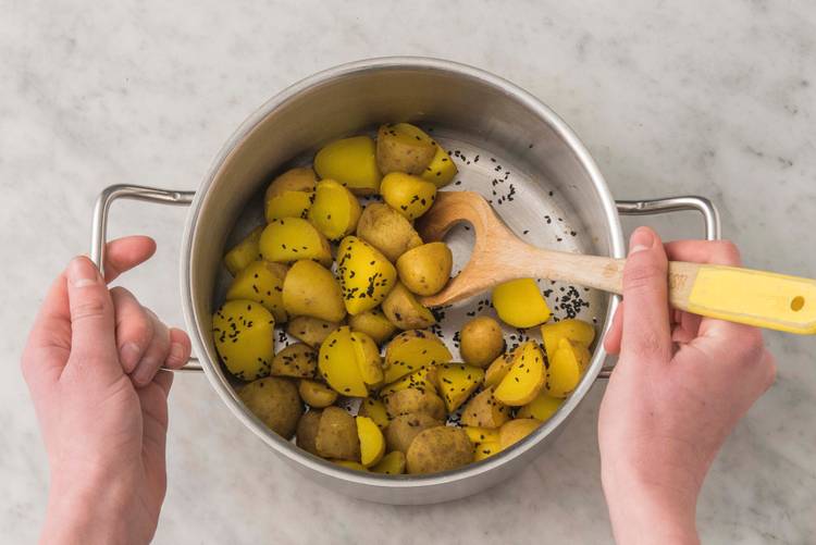 Flavour the potatoes