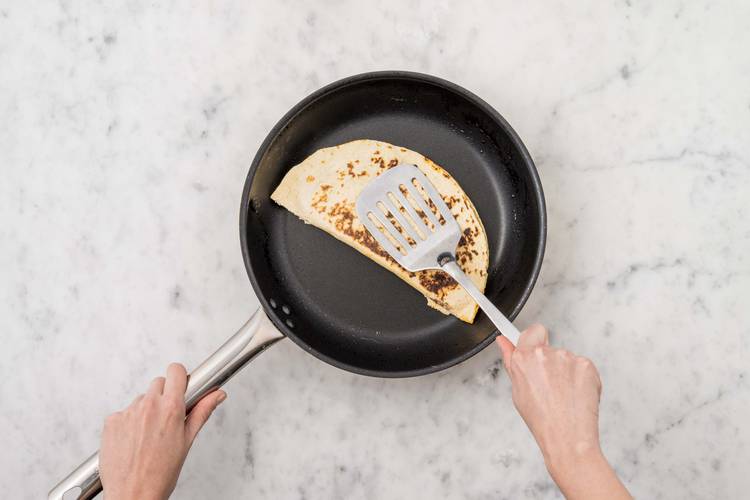 Cook the quesadillas