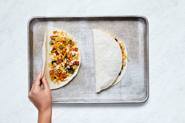 Assemble Quesadillas