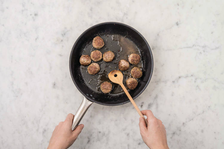 Cook the meatballs