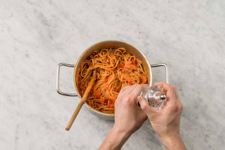 Pasta fertigstellen