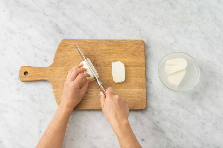 Förbered halloumi