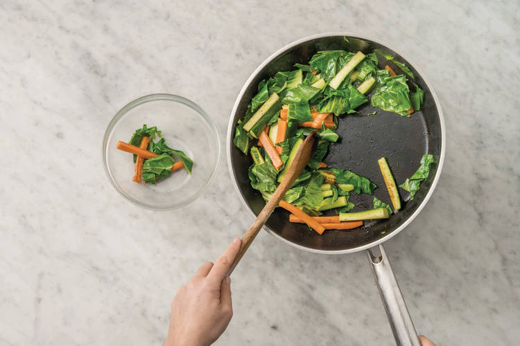 Cook the veggies