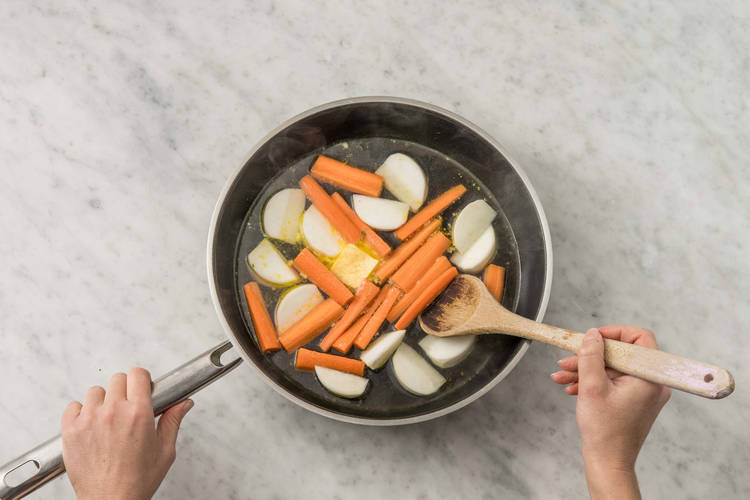 Faire les légumes glacés