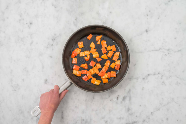 Faire cuire le poivron