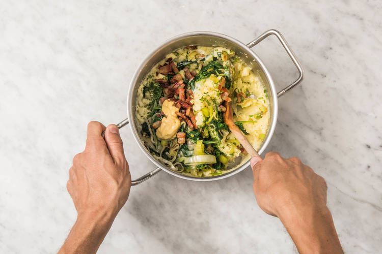 Préparer la purée d'épinards