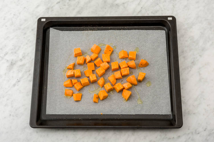 Süßkartoffeln backen
