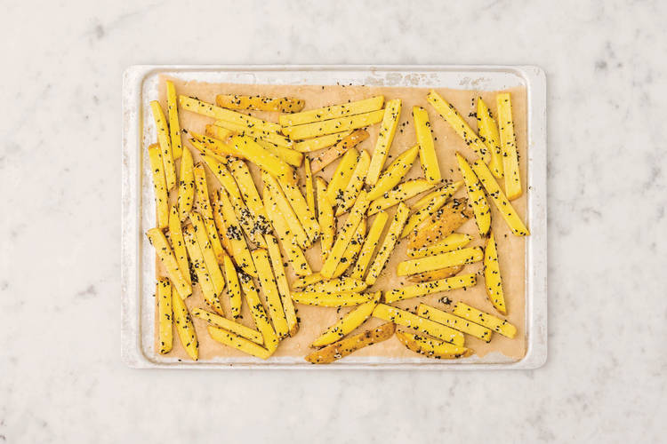 Bake the sesame fries