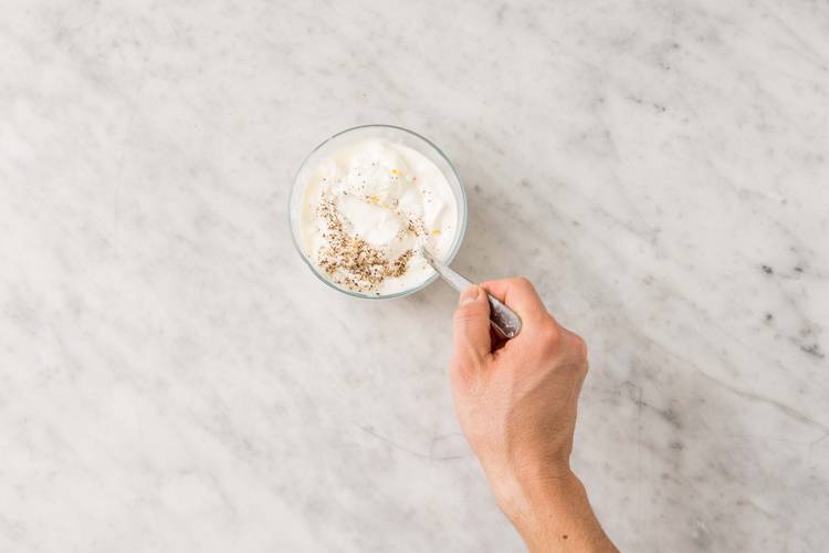 Make the lemon yoghurt