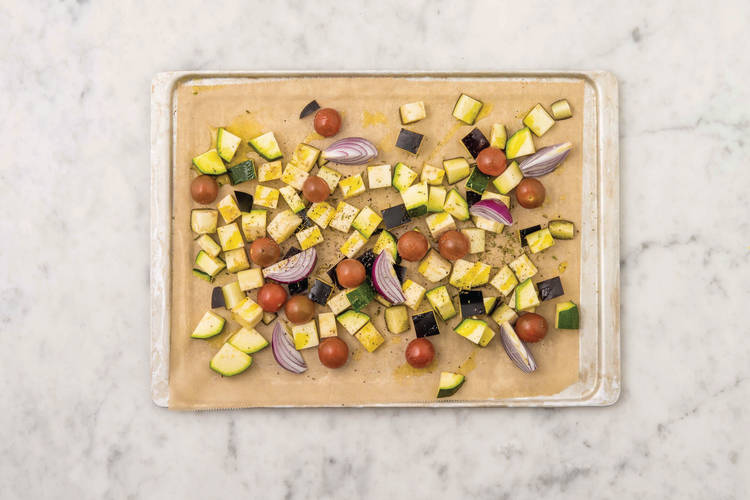 Roast the veggies