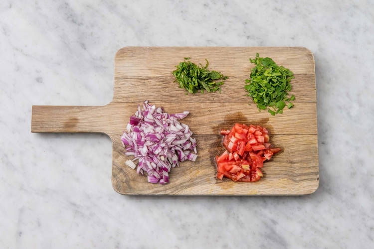 Préparer le burger d'agneau