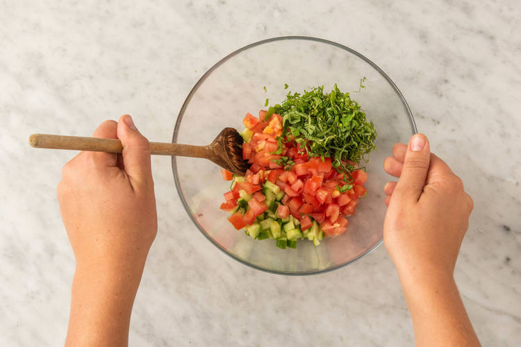 Förbered sallad