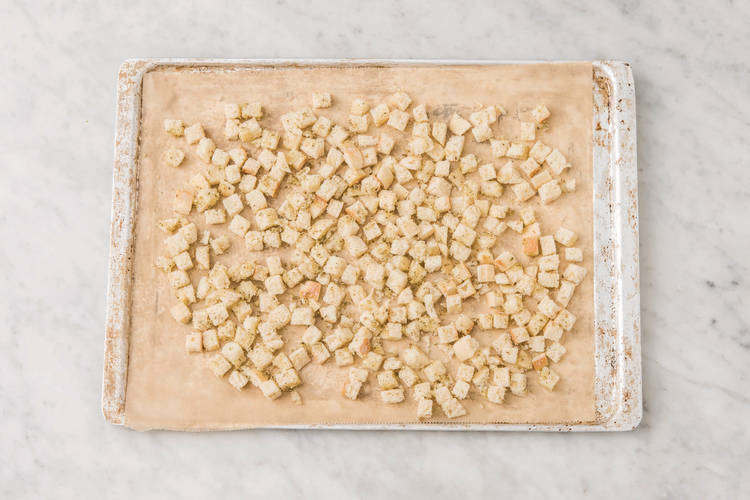 Bake the croutons