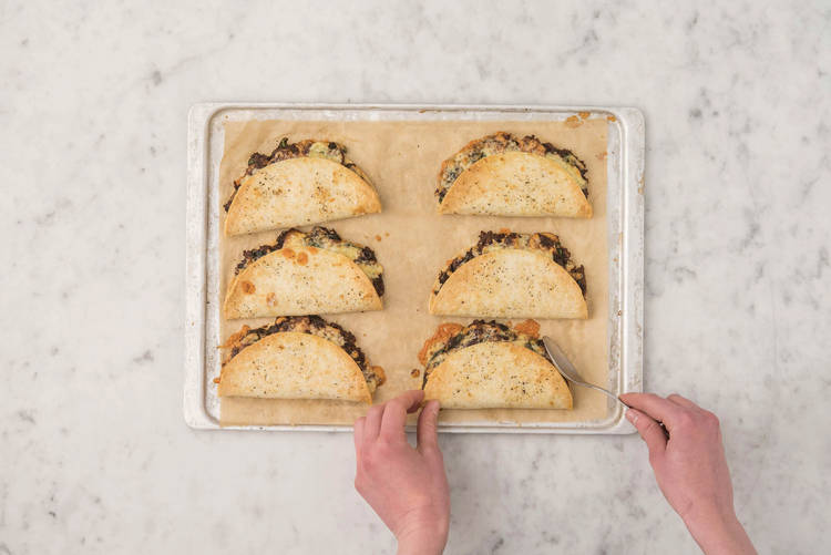 Bake the quesadillas