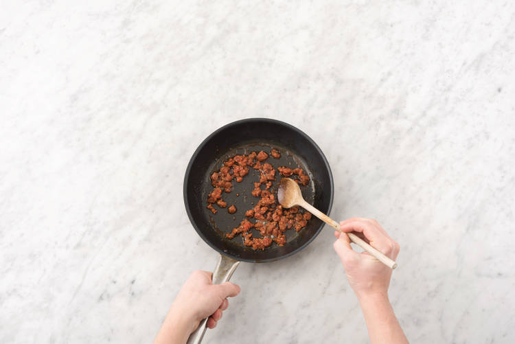 cook the chorizo