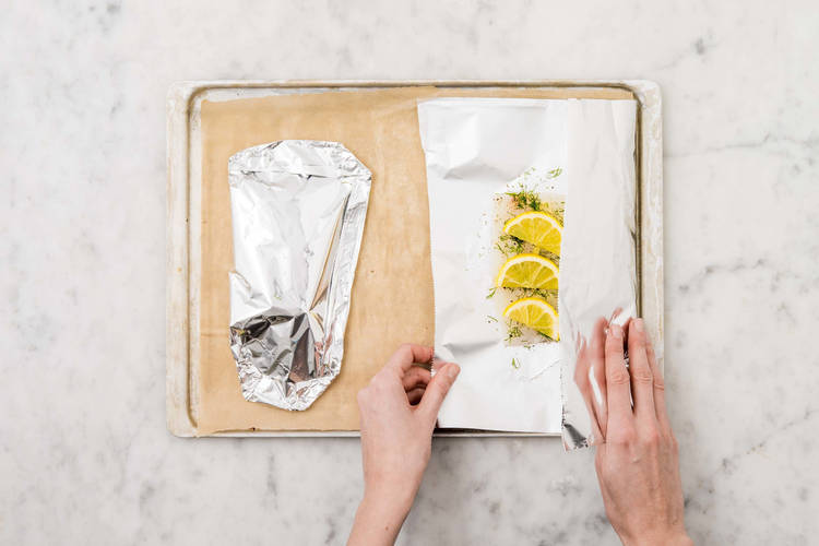 Enfourner le poisson