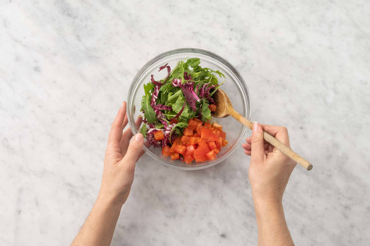 Préparer la salade
