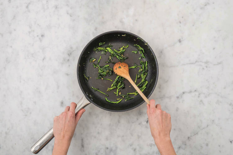 Cook the greens