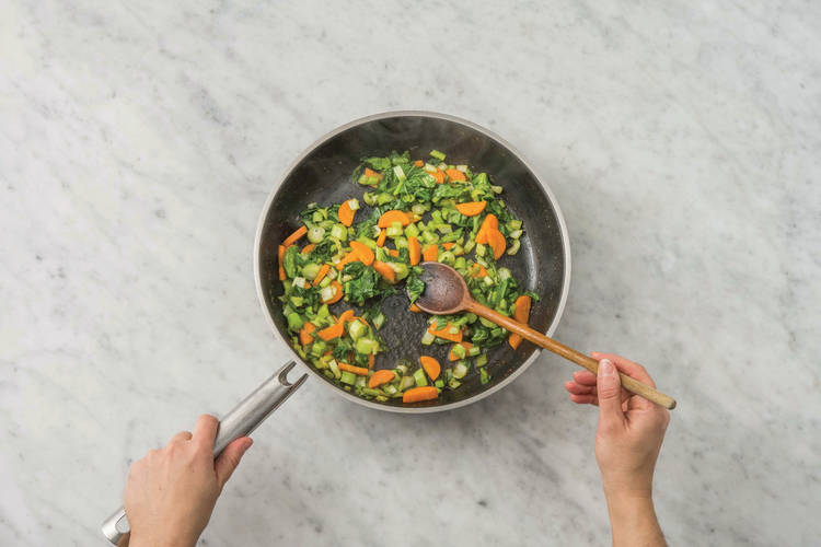 Cook the veggies