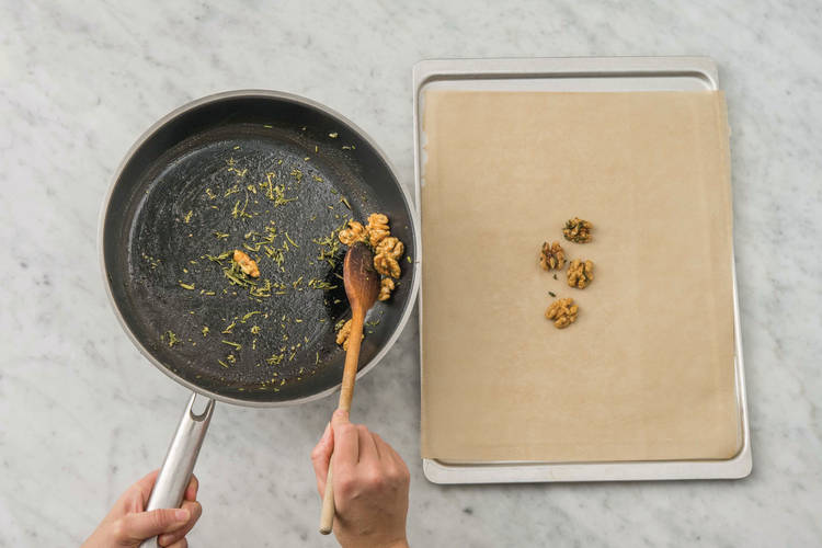 Make the candied walnuts