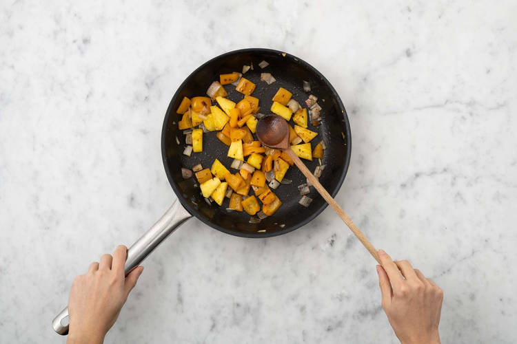 Cook pineapple mixture