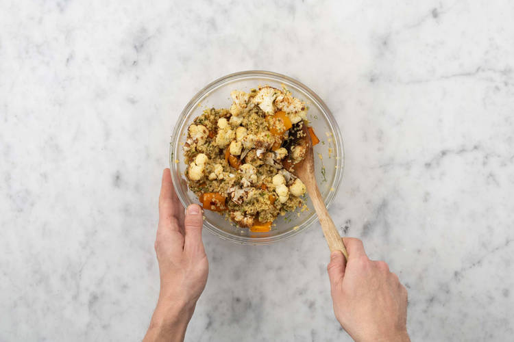 Finish veggies and bulgur