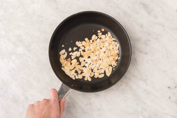 Toast the almonds