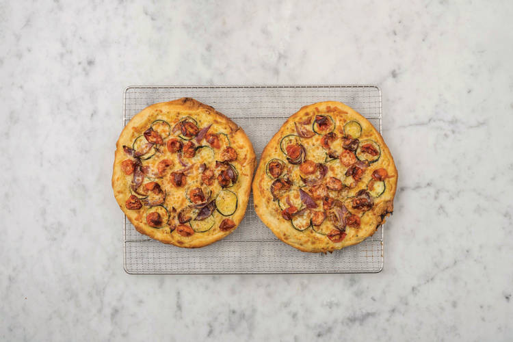 Bake the pizzas