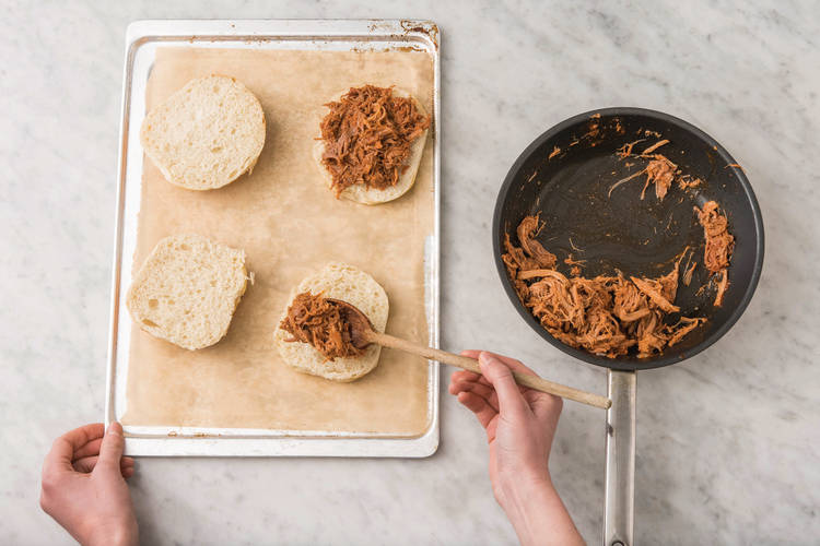 Heat the burger buns