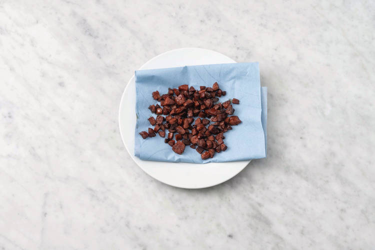 Cook the chorizo