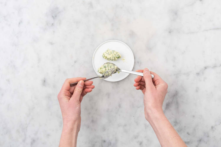 Prep and make herb butter