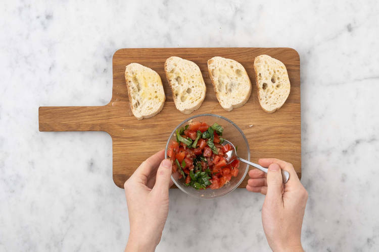 Préparer les bruschette