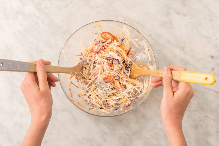 Dress the slaw