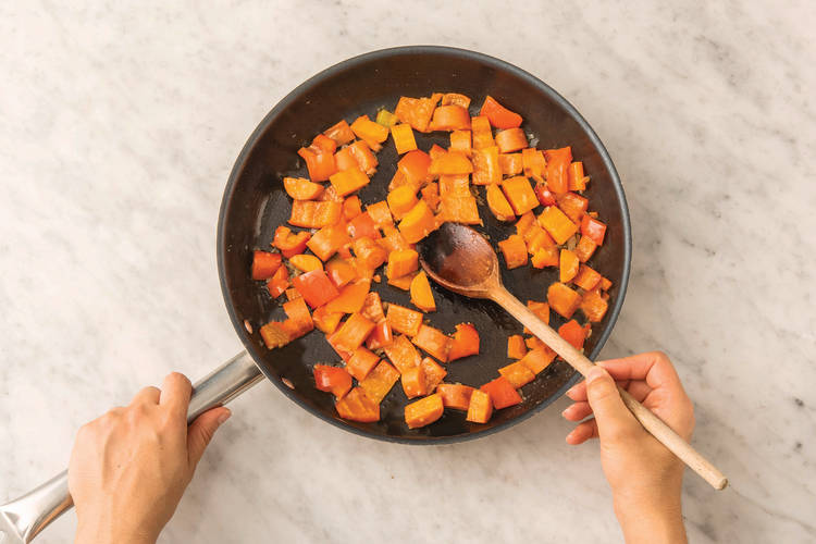 Cook the veggies