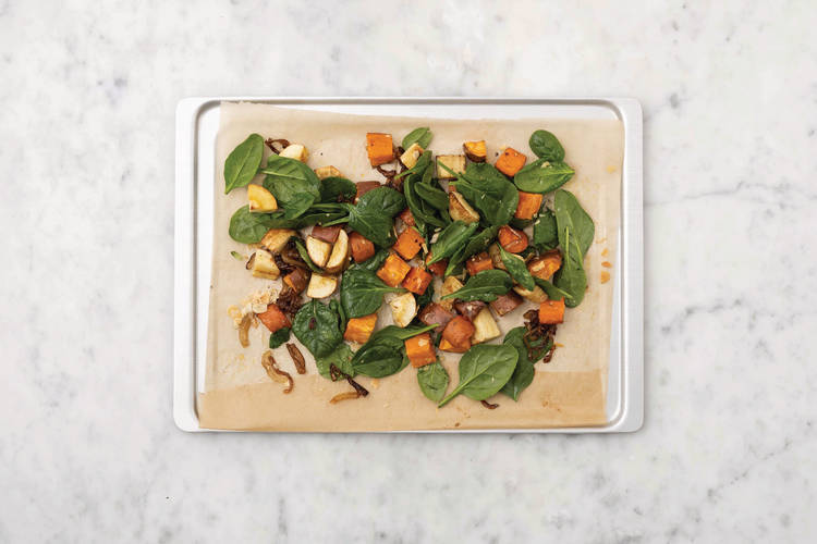 Toss the veggies