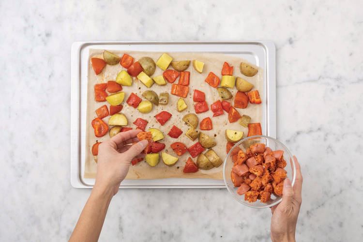 Roast the veggies