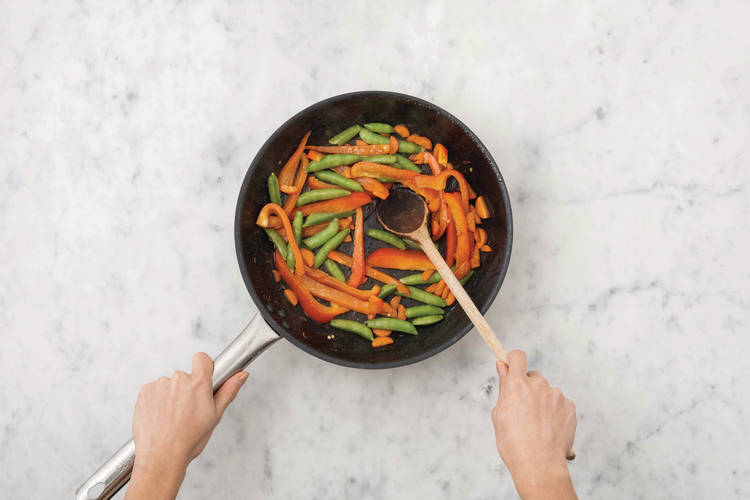 Cook the veggies