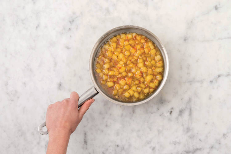 Make the pineapple chutney