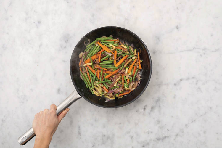 Cook the veggies
