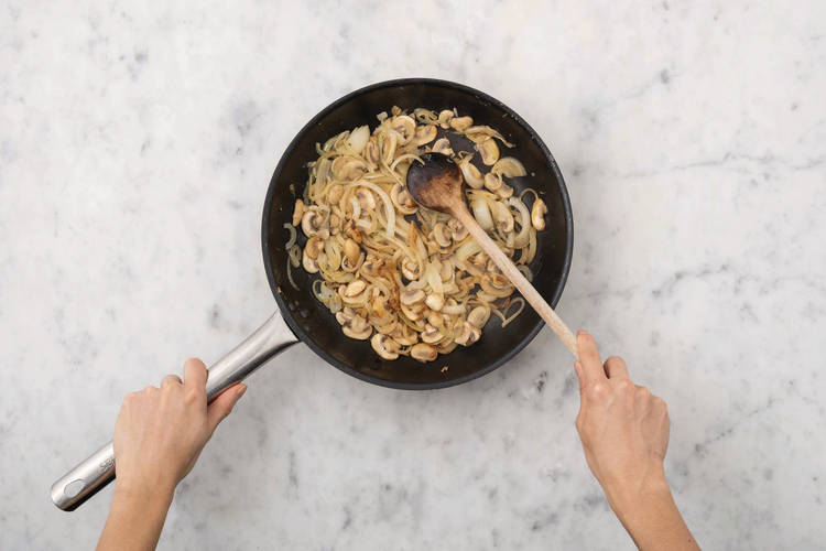 Cook the mushrooms