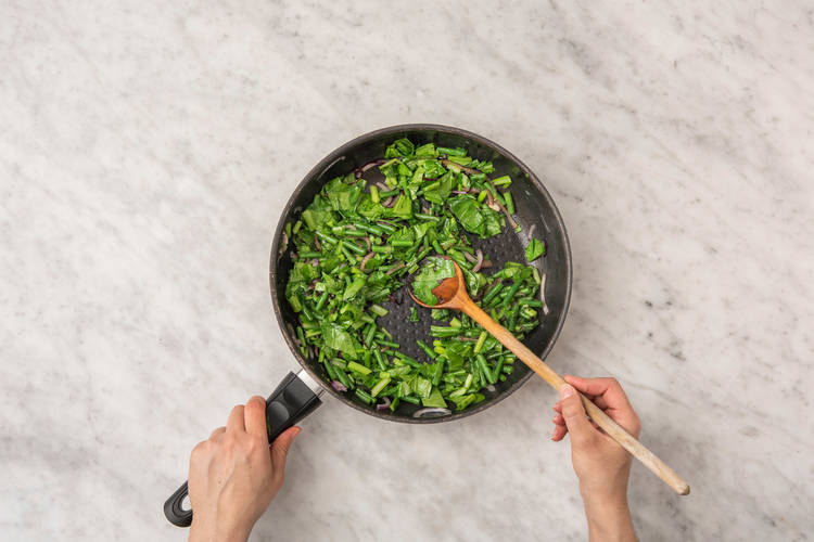 Cook the veggies