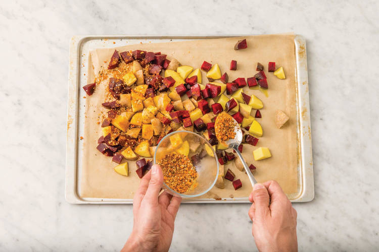 Roast the potato & beetroot
