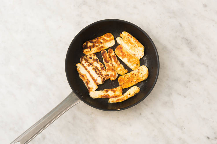 Halloumi anbraten