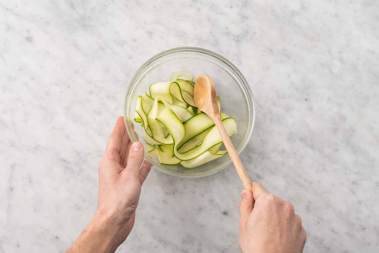 Courgette marineren