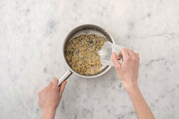 Cook the pearl couscous