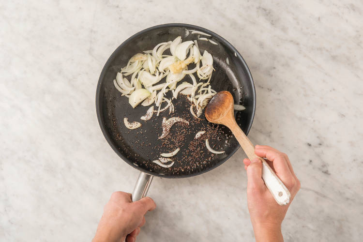 Cook the onions