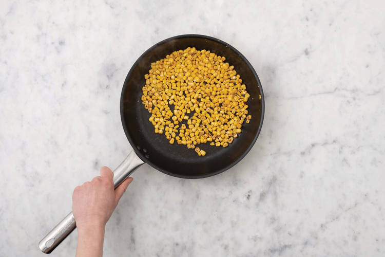 Char the corn