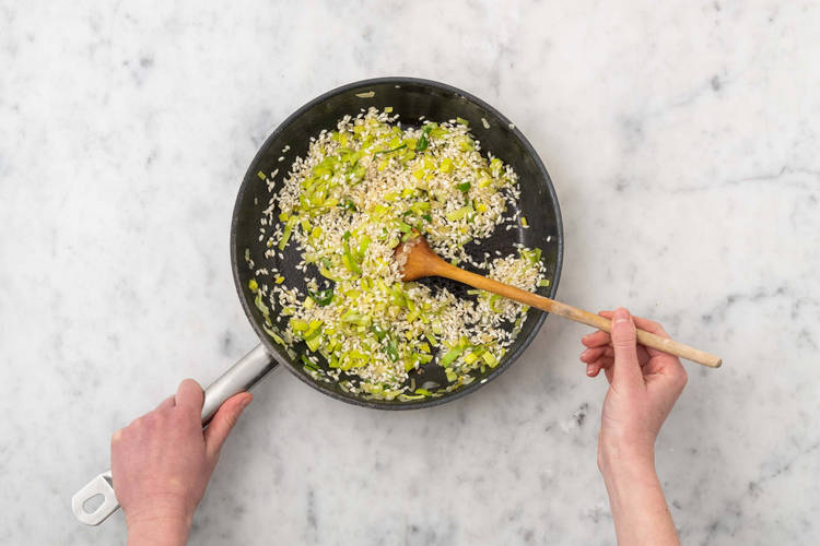 Commencer le risotto