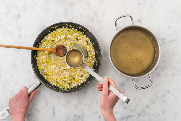 Faire cuire le risotto